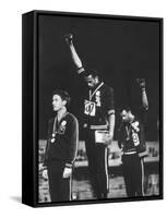Black Power Salute, 1968 Mexico City Olympics-John Dominis-Framed Stretched Canvas