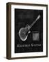 Black Print Electric Guitar-Eric Yang-Framed Art Print