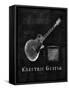 Black Print Electric Guitar-Eric Yang-Framed Stretched Canvas