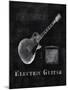 Black Print Electric Guitar-Eric Yang-Mounted Art Print