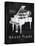 Black Print Grand Piano-Eric Yang-Stretched Canvas