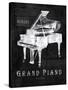 Black Print Grand Piano-Eric Yang-Stretched Canvas