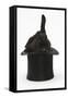 Black Rabbit with Windmill Ears in a Black Top Hat-Mark Taylor-Framed Stretched Canvas