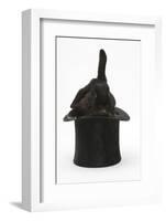 Black Rabbit with Windmill Ears in a Black Top Hat-Mark Taylor-Framed Photographic Print