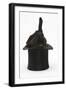 Black Rabbit with Windmill Ears in a Black Top Hat-Mark Taylor-Framed Photographic Print