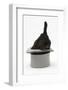 Black Rabbit with Windmill Ears in a Grey Top Hat-Mark Taylor-Framed Photographic Print