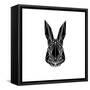 Black Rabbit-Lisa Kroll-Framed Stretched Canvas