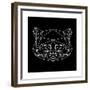 Black Raccoon Polygon-NaxArt-Framed Premium Giclee Print