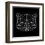 Black Raccoon Polygon-NaxArt-Framed Art Print