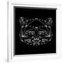 Black Raccoon Polygon-NaxArt-Framed Art Print