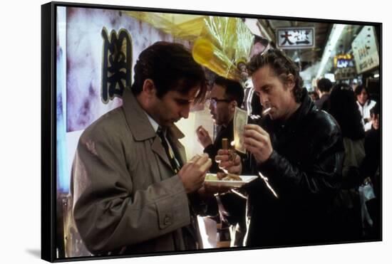 Black Rain by Ridley Scott with Andy Garcia and Michael Douglas, 1989 (photo)-null-Framed Stretched Canvas