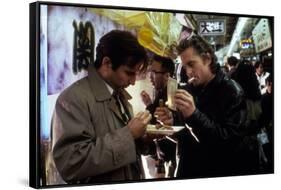 Black Rain by Ridley Scott with Andy Garcia and Michael Douglas, 1989 (photo)-null-Framed Stretched Canvas