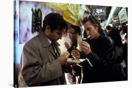 Black Rain by Ridley Scott with Andy Garcia and Michael Douglas, 1989 (photo)-null-Stretched Canvas