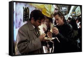 Black Rain by Ridley Scott with Andy Garcia and Michael Douglas, 1989 (photo)-null-Framed Stretched Canvas