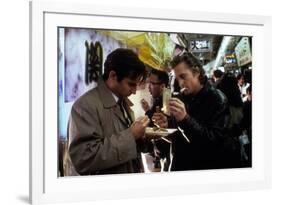 Black Rain by Ridley Scott with Andy Garcia and Michael Douglas, 1989 (photo)-null-Framed Photo