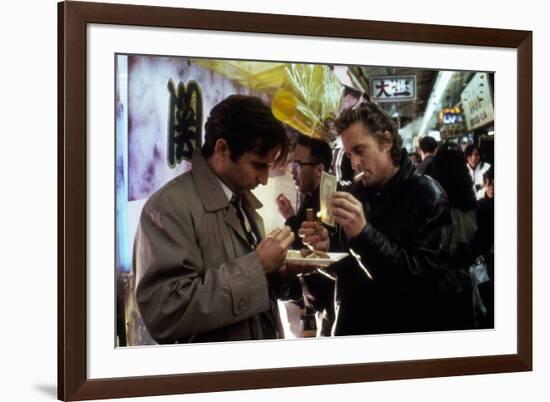 Black Rain by Ridley Scott with Andy Garcia and Michael Douglas, 1989 (photo)-null-Framed Photo
