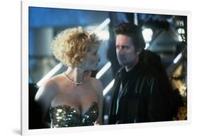 Black Rain by Ridley Scott with Kate Capshaw and Michael Douglas, 1989 (photo)-null-Framed Photo