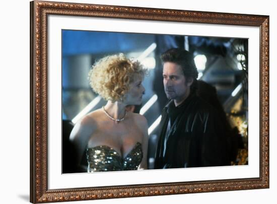 Black Rain by Ridley Scott with Kate Capshaw and Michael Douglas, 1989 (photo)-null-Framed Photo