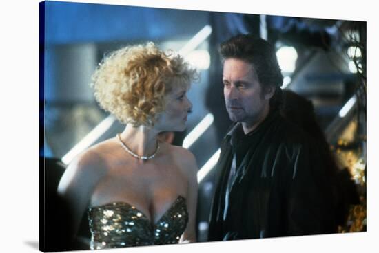 Black Rain by Ridley Scott with Kate Capshaw and Michael Douglas, 1989 (photo)-null-Stretched Canvas