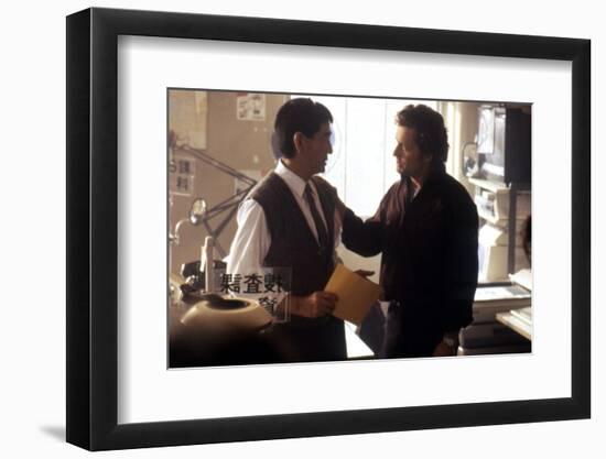 Black Rain by Ridley Scott with Ken Takakura and Michael Douglas, 1989 (photo)-null-Framed Photo