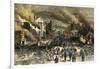 Black Regiment of the Union Army Entering Richmond, April 3, 1865, Near the End of the Civil War-null-Framed Giclee Print