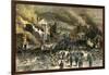 Black Regiment of the Union Army Entering Richmond, April 3, 1865, Near the End of the Civil War-null-Framed Giclee Print