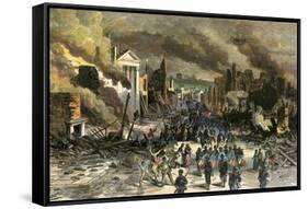 Black Regiment of the Union Army Entering Richmond, April 3, 1865, Near the End of the Civil War-null-Framed Stretched Canvas