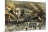 Black Regiment of the Union Army Entering Richmond, April 3, 1865, Near the End of the Civil War-null-Mounted Giclee Print