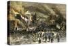 Black Regiment of the Union Army Entering Richmond, April 3, 1865, Near the End of the Civil War-null-Stretched Canvas