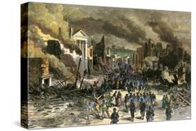 Black Regiment of the Union Army Entering Richmond, April 3, 1865, Near the End of the Civil War-null-Stretched Canvas
