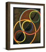 Black Relief with Colour Circles, 1930/32-Robert Delaunay-Framed Giclee Print