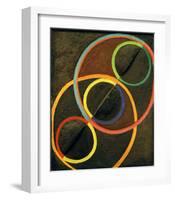 Black Relief with Colour Circles, 1930/32-Robert Delaunay-Framed Giclee Print