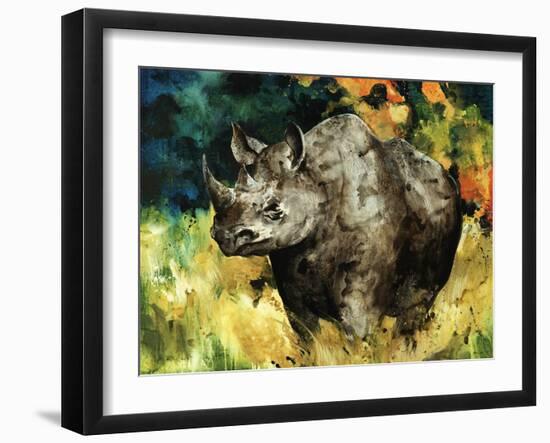 Black Rhino-Sydney Edmunds-Framed Giclee Print