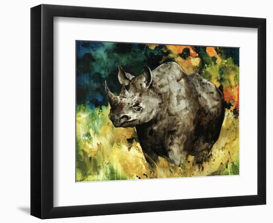 Black Rhino-Sydney Edmunds-Framed Giclee Print