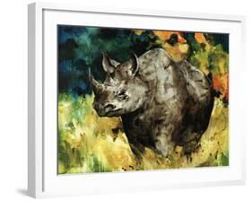 Black Rhino-Sydney Edmunds-Framed Giclee Print