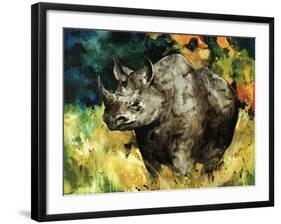 Black Rhino-Sydney Edmunds-Framed Giclee Print