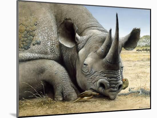 Black Rhino-Harro Maass-Mounted Giclee Print