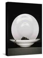 Black Ribbon Pasta with Two White Pasta Plates-Jan-peter Westermann-Stretched Canvas