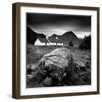 Black Rock Cottage and Buachaille Etive Mor, Rannoch Moor, Near Fort William, Highlands, Scotland-Lee Frost-Framed Photographic Print