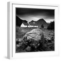 Black Rock Cottage and Buachaille Etive Mor, Rannoch Moor, Near Fort William, Highlands, Scotland-Lee Frost-Framed Photographic Print