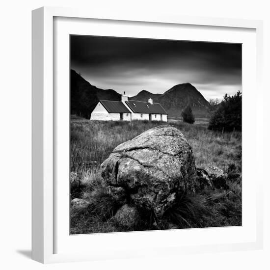 Black Rock Cottage and Buachaille Etive Mor, Rannoch Moor, Near Fort William, Highlands, Scotland-Lee Frost-Framed Photographic Print