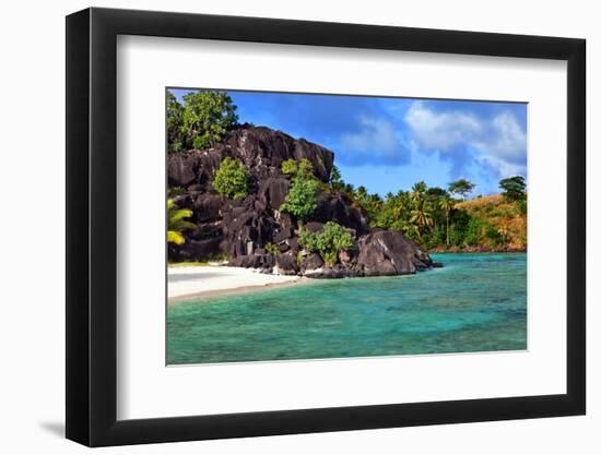 Black Rocks. Bora-Bora. Polynesia-Konstik-Framed Premium Photographic Print