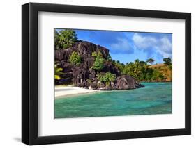 Black Rocks. Bora-Bora. Polynesia-Konstik-Framed Photographic Print