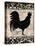 Black Rooster 1-Diane Stimson-Stretched Canvas