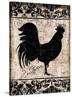 Black Rooster 1-Diane Stimson-Stretched Canvas