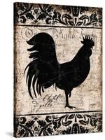 Black Rooster 1-Diane Stimson-Stretched Canvas