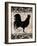 Black Rooster 1-Diane Stimson-Framed Art Print