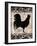 Black Rooster 1-Diane Stimson-Framed Art Print