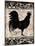 Black Rooster 1-Diane Stimson-Mounted Art Print