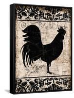 Black Rooster 1-Diane Stimson-Framed Stretched Canvas